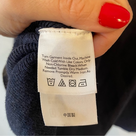 Men’s Eddie Bauer 100% Cotton Blue Sweater - size Large - Picture 4 of 4